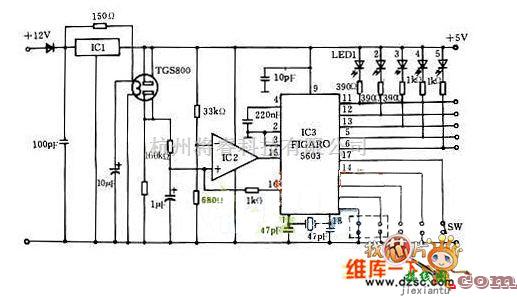 传感信号处理中的专门用于空气新鲜度监控的四位的CMOS微处理器F5603电路图  第1张