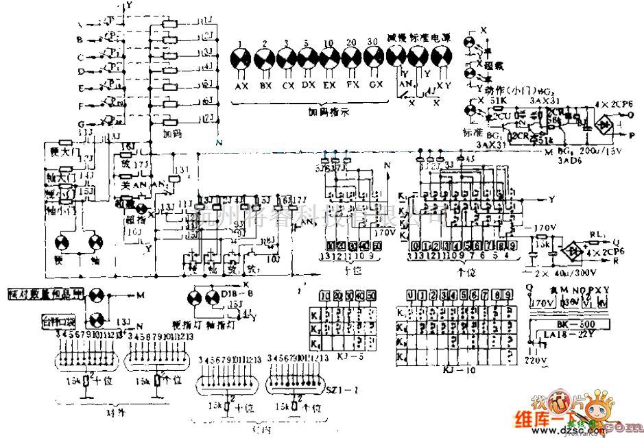 光电显示电路中的光控全自动发米机电路图  第1张