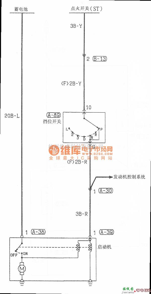 东南中的东南菱绅启动系统电路图  第1张