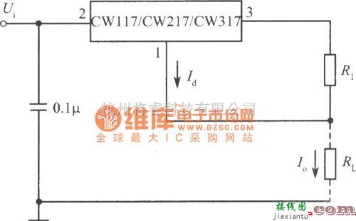 恒流源中的CW117／CW217／CW317构成的标准恒流源电路图  第1张