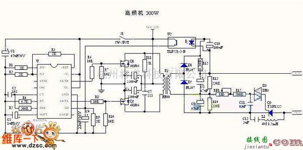 逆变电源中的电子捕鱼器(高频大功率) 电路图  第1张