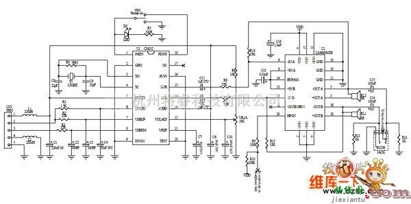 关于USB多媒体2.5W+2.5W的电路图  第1张