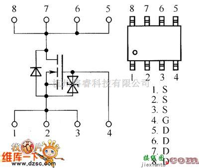 光敏二极管、三极管电路中的场效应晶体管RSS065N03、RSS070N05、RSS085N05、RSS090N03内部电路图  第1张