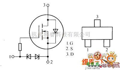 综合电路中的NTA4153N、NET4153N内部电路图  第1张