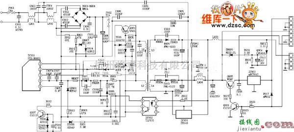 开关稳压电源中的日立A1PM8C开关电源电路图  第1张