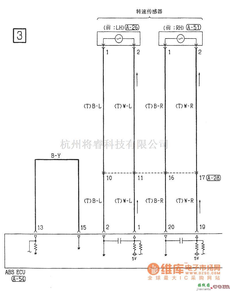 东南中的东南菱绅ABS底盘电路图  第3张