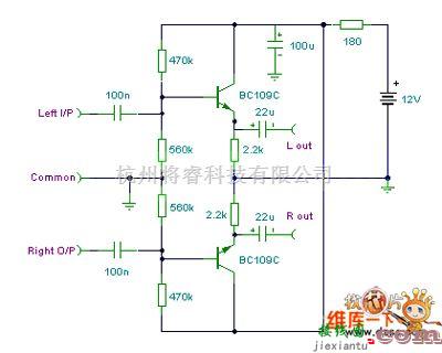 音频处理中的立体声驱动器原理电路图  第1张