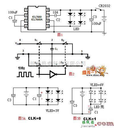 电源电路中的闪灯电路设计电路图  第1张