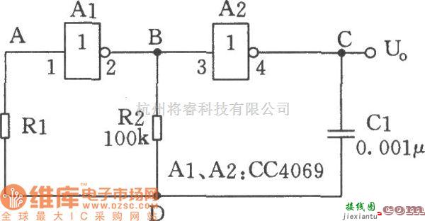 多谐振荡产生中的简易多谐发生器电路图  第1张