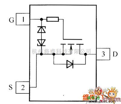 综合电路中的NTA4001N内部电路图  第1张