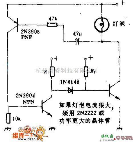 电源电路中的电灯浪涌电流抑制电路图  第1张