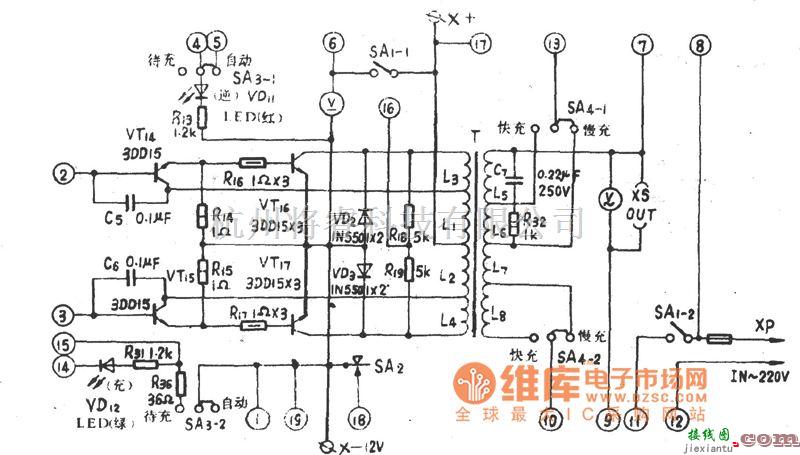 逆变电源中的ZDD-12-160全自动多功能逆变电源电路图  第2张