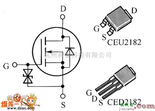 综合电路中的CED2182、CEU2182内电路图  第1张