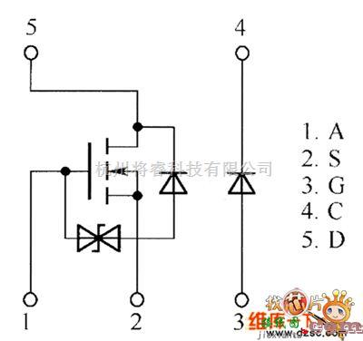 综合电路中的QS5U16、QS5U17内部电路图  第1张