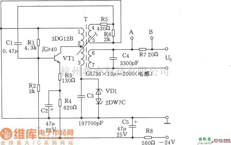 低频信号产生中的1.8kHz信号发生器电路图  第1张