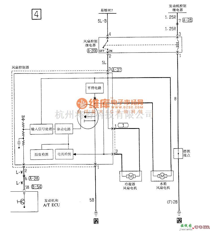 东南中的东南菱绅手动空调电气系统电路图  第4张