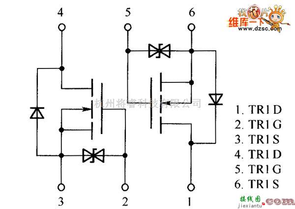 光敏二极管、三极管电路中的场效应晶体管SM6K2内部电路图  第1张