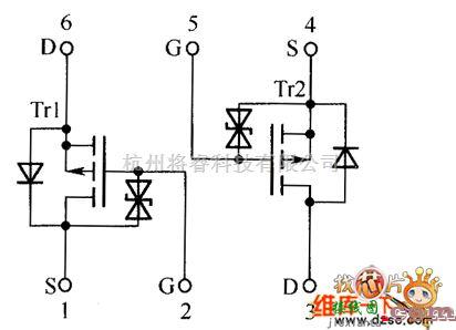 光敏二极管、三极管电路中的场效应晶体管US6J2内部电路图  第1张