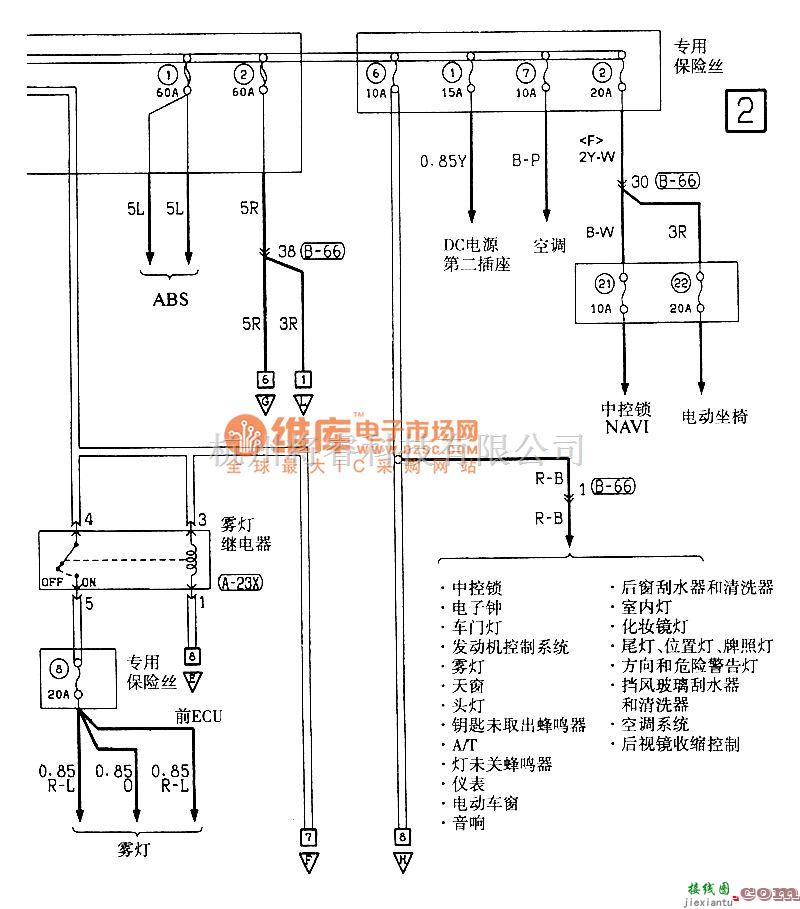 东南中的东南菱绅电源电气系统电路图  第2张