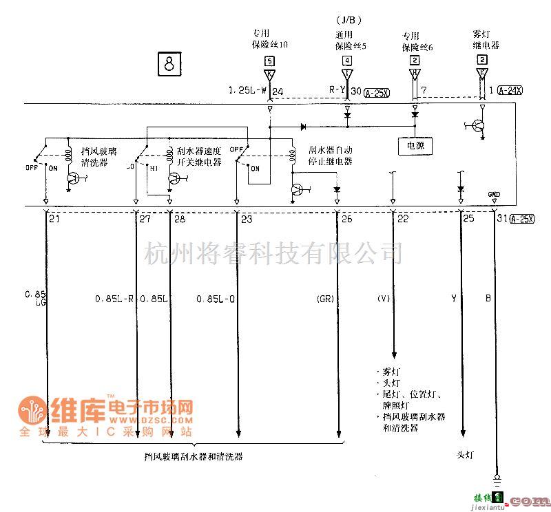 东南中的东南菱绅电源电气系统电路图  第8张