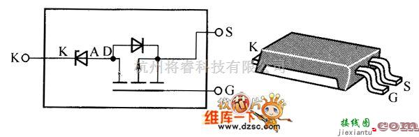 光敏二极管、三极管电路中的场效应晶体管UPES120P内部电路图  第1张