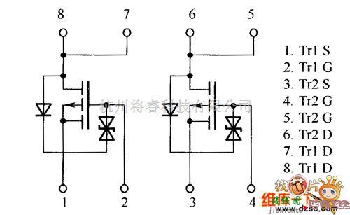 光敏二极管、三极管电路中的场效应晶体管SP8J1、SP8J2、SP8J3、SP8J5内部电路图  第1张