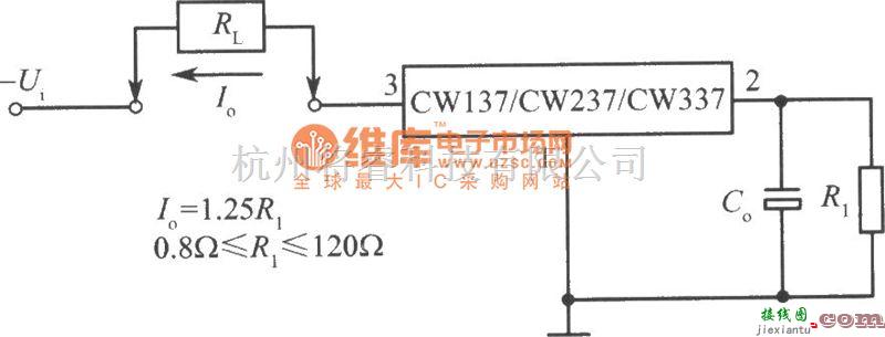 恒流源中的CW137／CW237／CW337构成的恒流源电路图  第1张