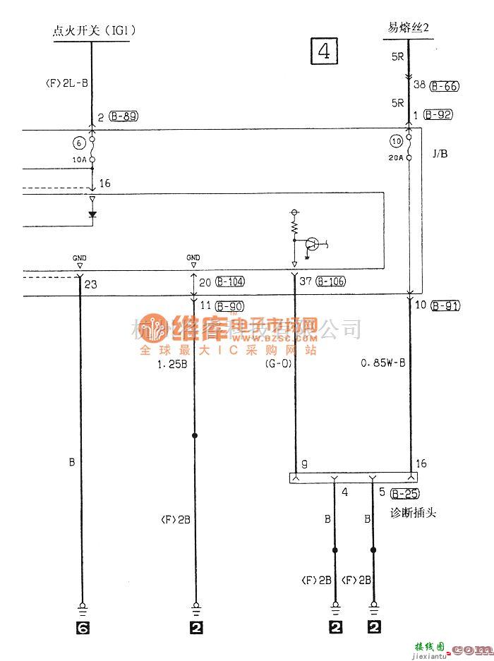 东南中的东南菱绅雾灯电气系统电路图  第4张