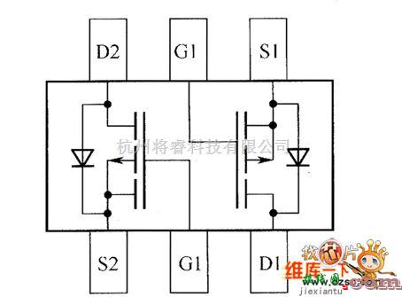 综合电路中的BSS84DW内部电路图  第1张