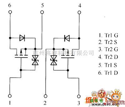 综合电路中的QS6J1内部电路图  第1张