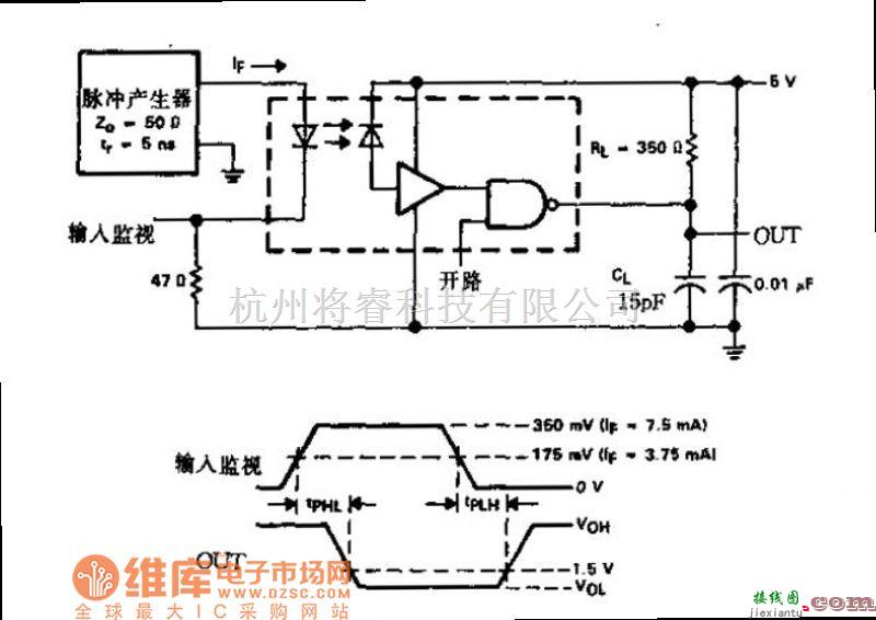 光电耦合器中的光耦合－光隔离器电路图  第1张