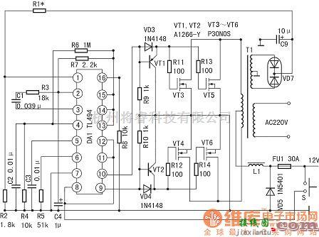 逆变电源中的TL494制作简易逆变器电路图  第1张