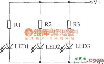 LED电路中的多只LED的驱动电路图  第3张