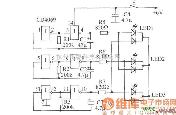 LED电路中的有趣的小玩具电路图  第1张