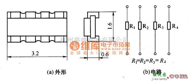 调制、阻抗变换电路中的RRA1608-4R型片式厚膜电阻阵列形  第1张