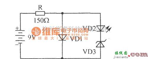 LED电路中的双发光二极管交替闪烁器电路图  第1张