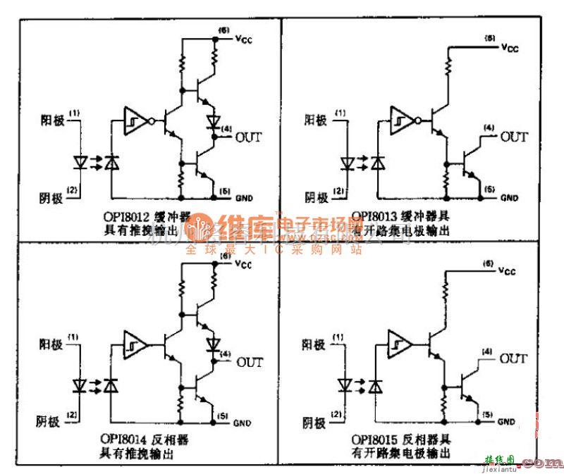 光电耦合器中的光耦合器系列应用电路图  第1张