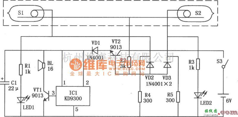 专用测量/显示电路中的电子水平仪电路图  第1张