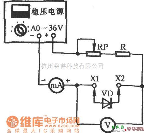 专用测量/显示电路中的晶闸管工作性能速测电路图  第1张