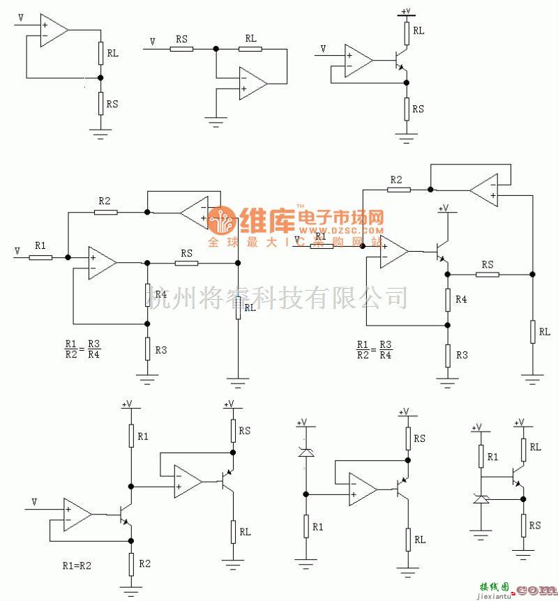 综合电路中的集中V-I转换电路图  第1张