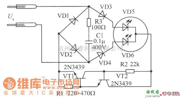 LED电路中的多功能验电笔电路图  第1张