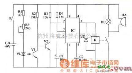 收割播种中的收割机仓满提醒器电路图（一）  第1张