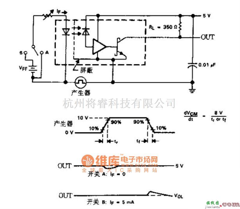 光电耦合器中的双通道光耦合－光隔离器抗干扰电路图  第1张