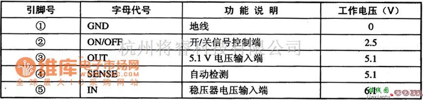 集成音频放大中的S13050 5V五端稳压集成电路图  第1张