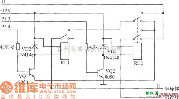 LED电路中的能快速加热、制冷的饮料温控机电路图  第4张