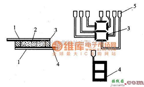 数字电路中的LCD数码显示器结构示意电路图  第1张