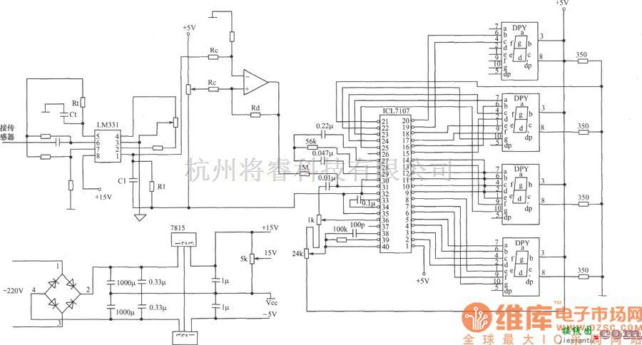 LED电路中的数显湿度计电路图  第1张