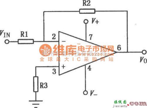 基础电路中的F107双电源通用型单运放电路图  第1张