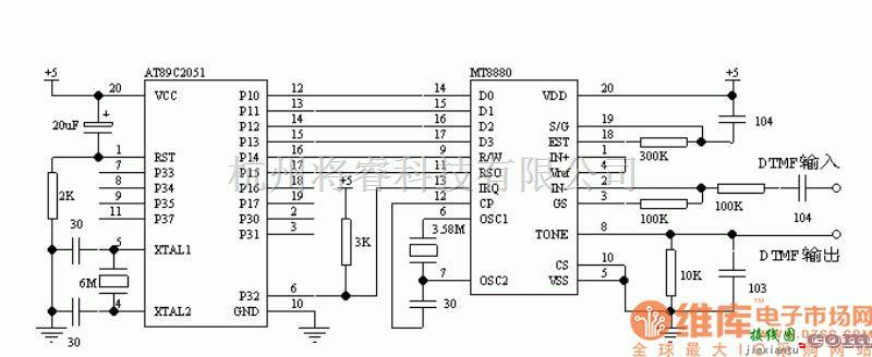 接口电路中的MT8880接口电路图  第1张