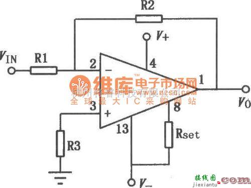 基础电路中的单、双电源高输入阻抗四运放电路图  第1张